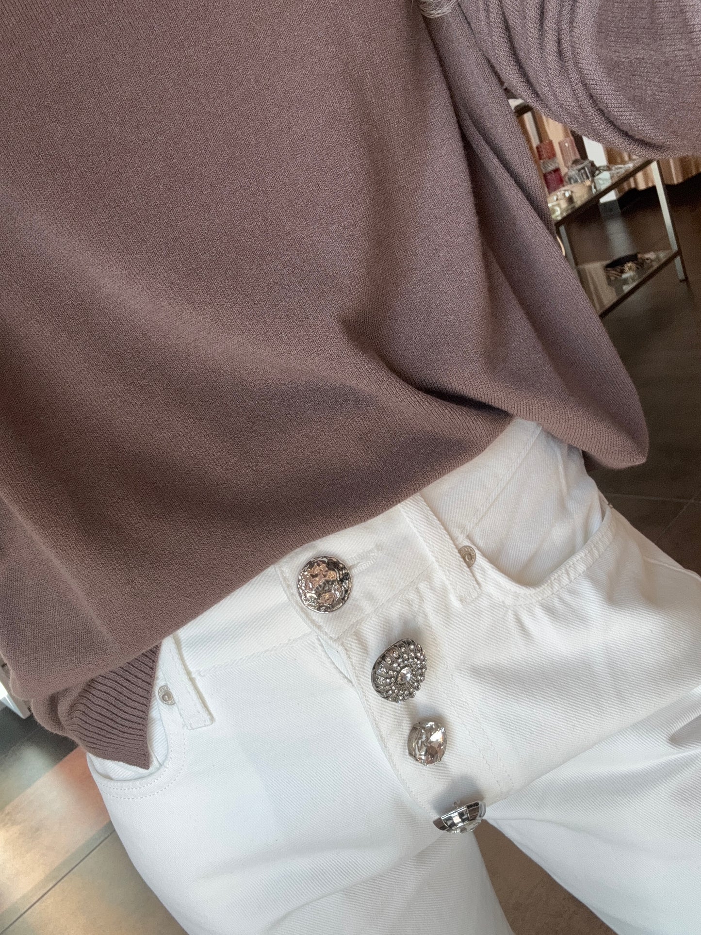 VICOLO - JEANS BIANCO ZOE DD5100