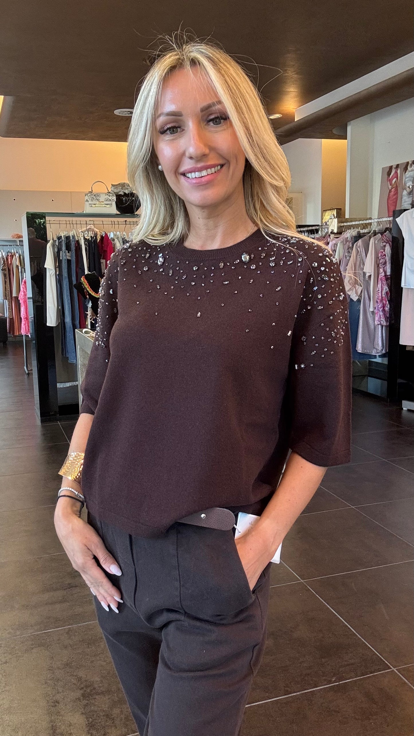 MOTEL-MAGLIA WL519 (MARRONE)