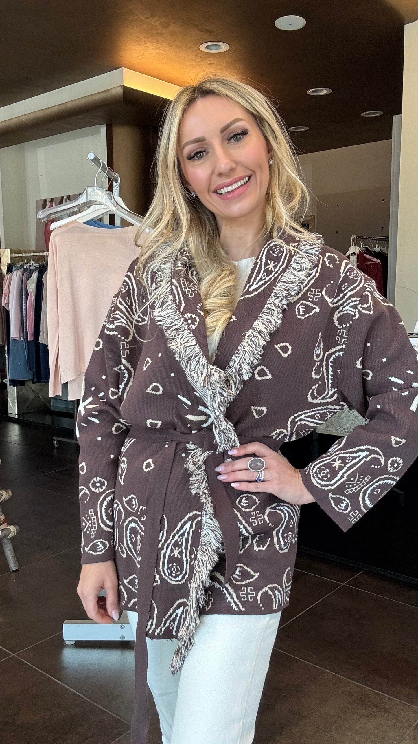 KONTATTO- CARDIGAN BANDANA 3M1589C