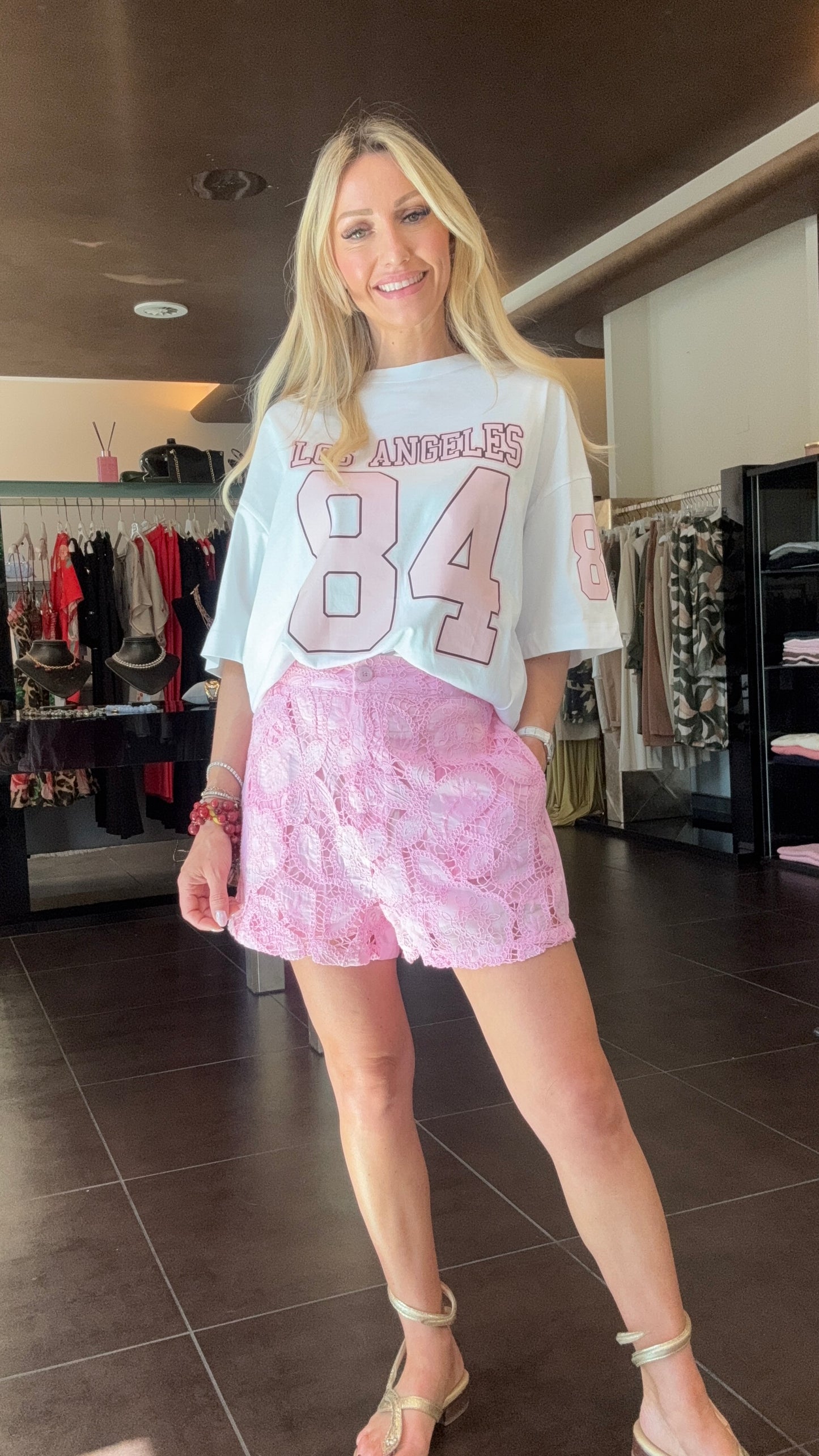 SHORT PIZZO ROSA