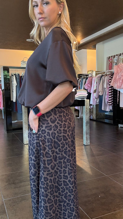 IMPERIAL- PANTALONE PALAZZO PINCE P5Y9KILC