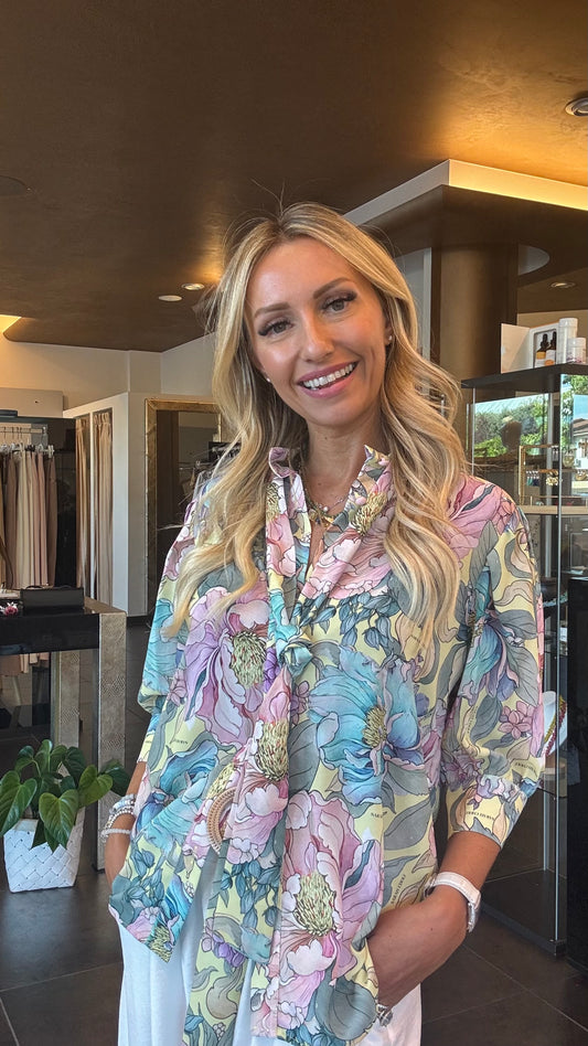 SARA CHOLE - CAMICIA FIORATA