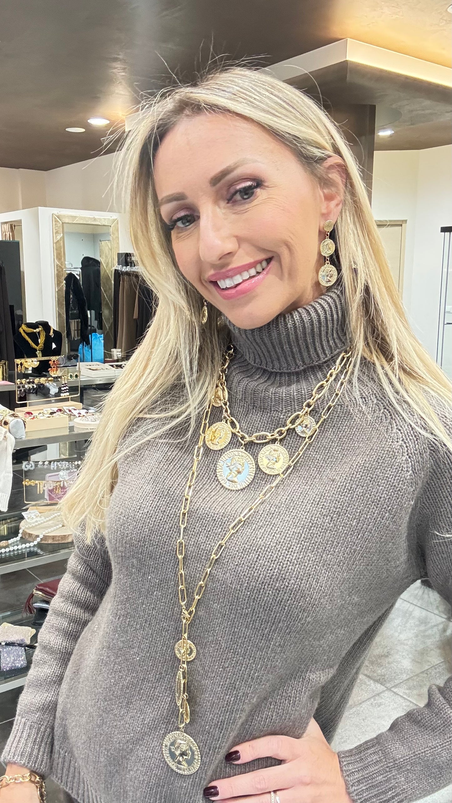 COLLANA MONETE CORTA