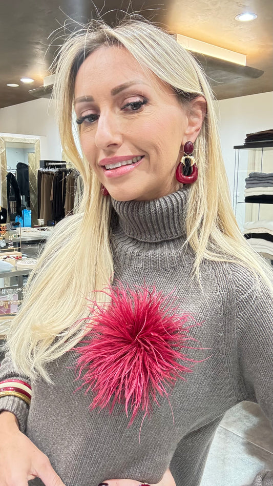 ORECCHINI RESINA BORDEAUX