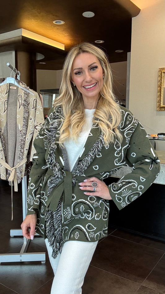 KONTATTO- CARDIGAN BANDANA 3M1589C