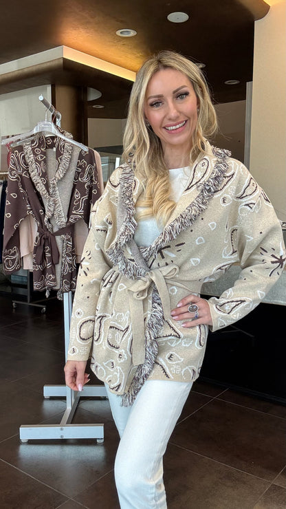 KONTATTO- CARDIGAN BANDANA 3M1589C