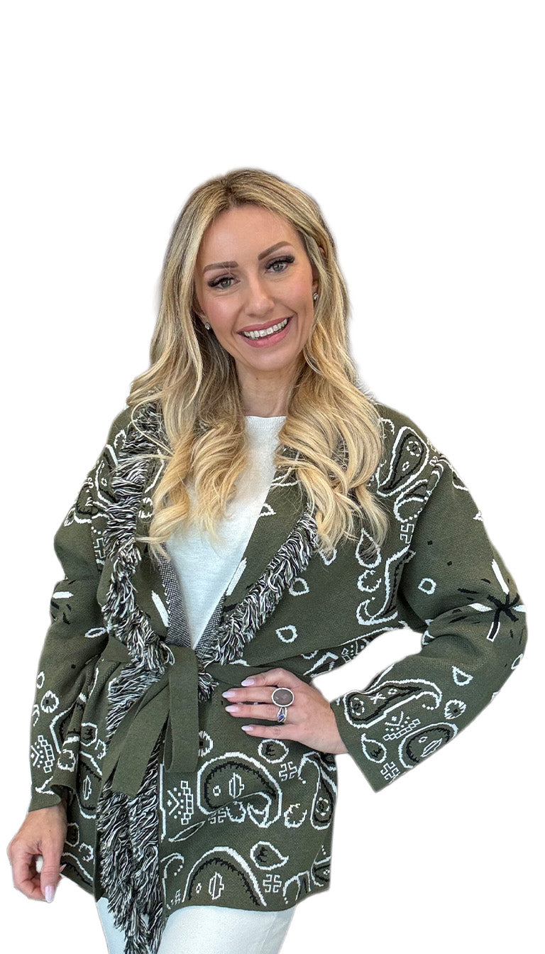 KONTATTO- CARDIGAN BANDANA 3M1589C